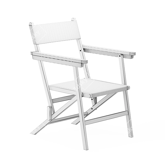 Folding Linen Chair by Zara Home 3D model image 3