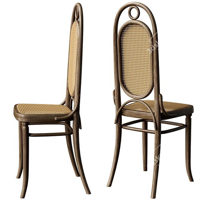 Vintage Thonet Model 17 Royalty 3D model image 3