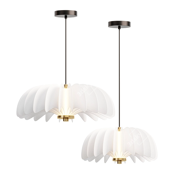 Elegance in Motion Pendant Lamp 3D model image 3