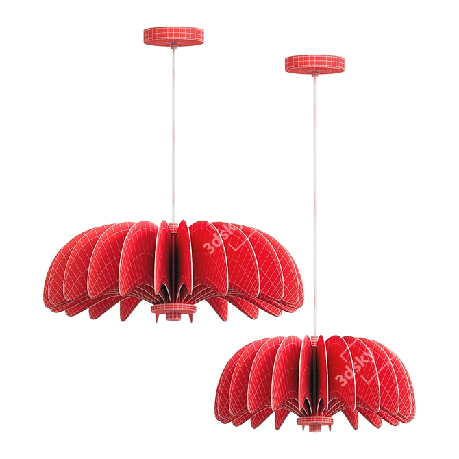 Elegance in Motion Pendant Lamp 3D model image 4