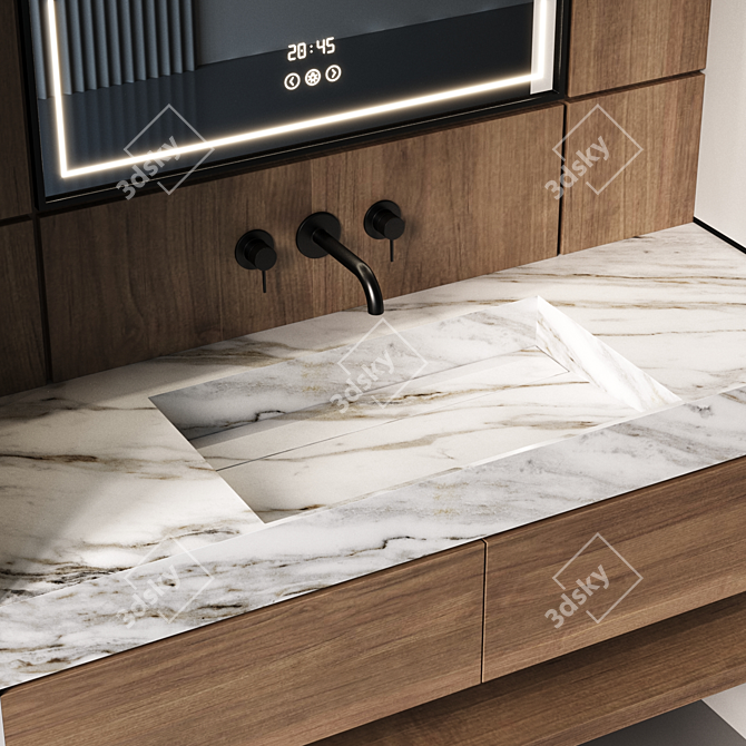 Modern Bathroom Vanity Set, 3DSMax 3D model image 2