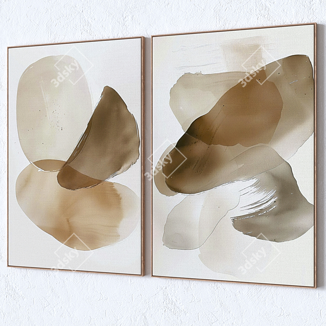 Modern Wall Art Set 3DSMax 3D model image 2