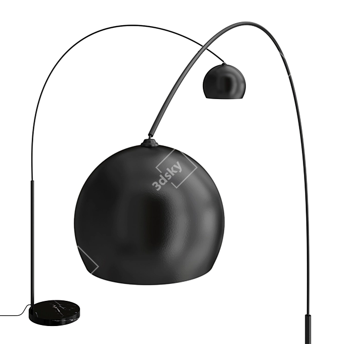 Modern Black Floor Lamp Synergy 3D model image 1