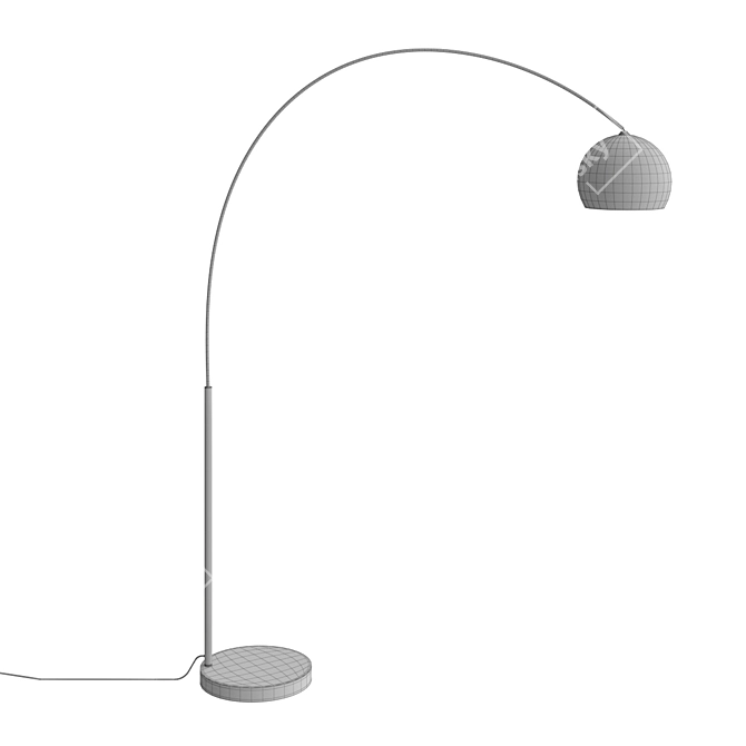 Modern Black Floor Lamp Synergy 3D model image 3