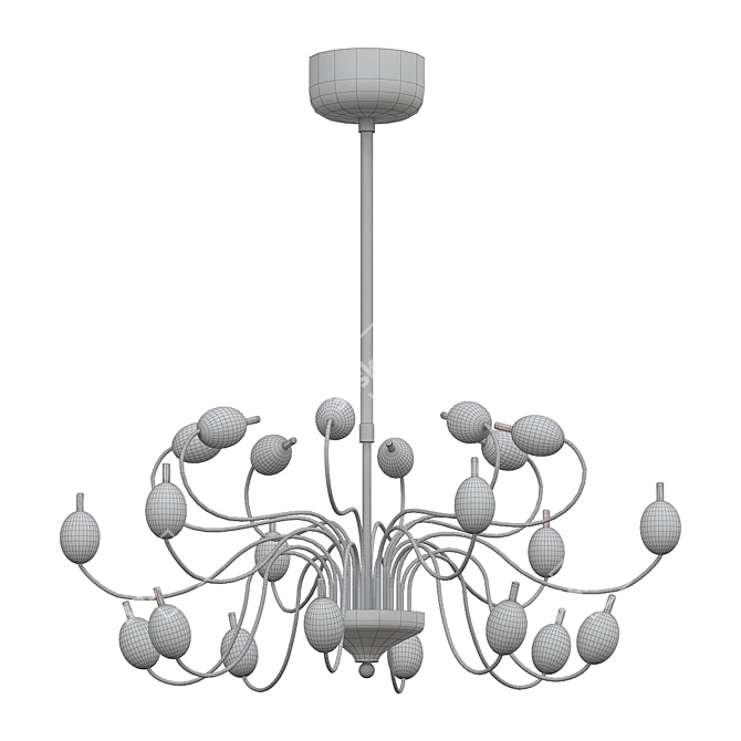 Summer Fruits 3D Chandelier 3D model image 2