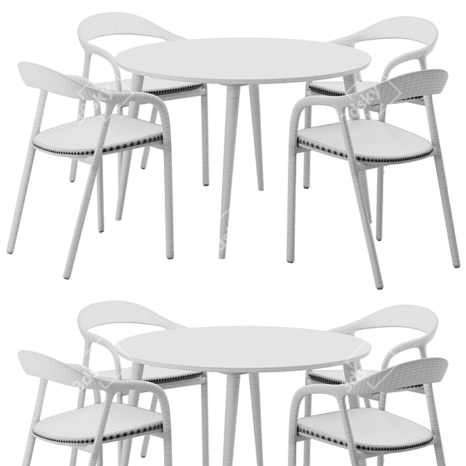 Modern Dining Set, 2016 Design 3D model image 6