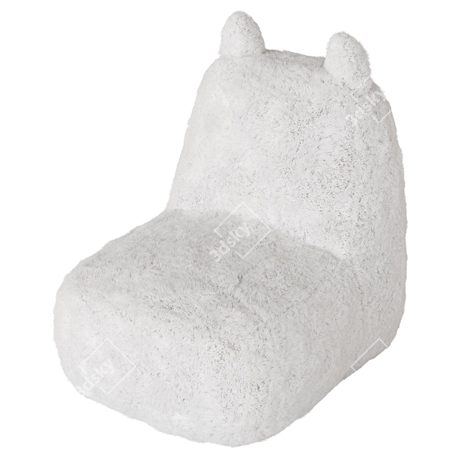 Cozy Cat Children's Pouffe 3D model image 2