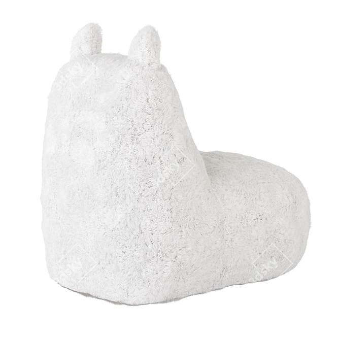 Cozy Cat Children's Pouffe 3D model image 3