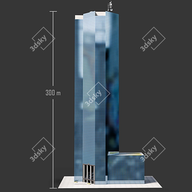 Architectural Skyscraper 3D Model 3D model image 5