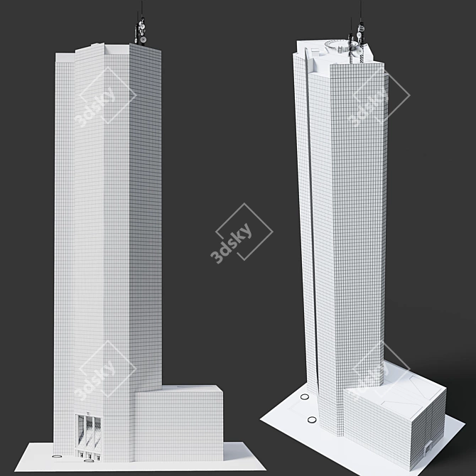 Architectural Skyscraper 3D Model 3D model image 6