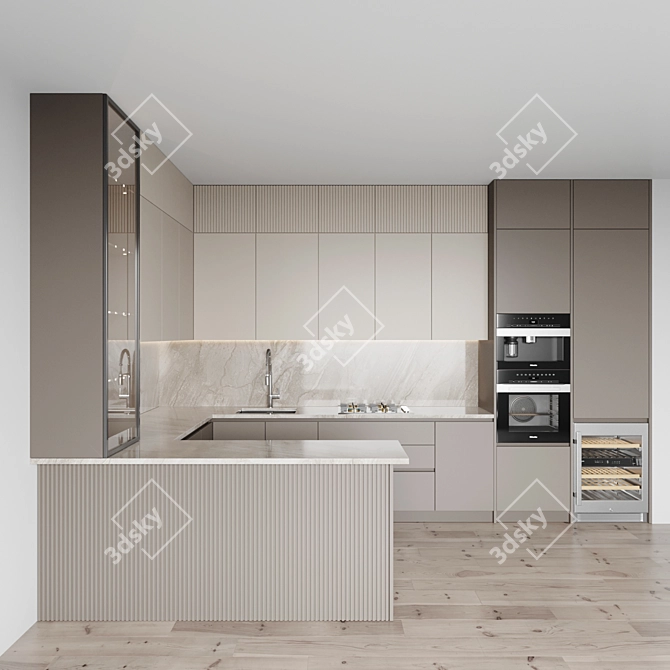 Modern Kitchen 3D Model Pack 3D model image 2