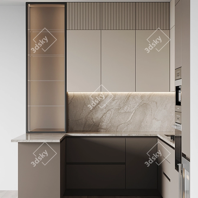 Modern Kitchen 3D Model Pack 3D model image 4