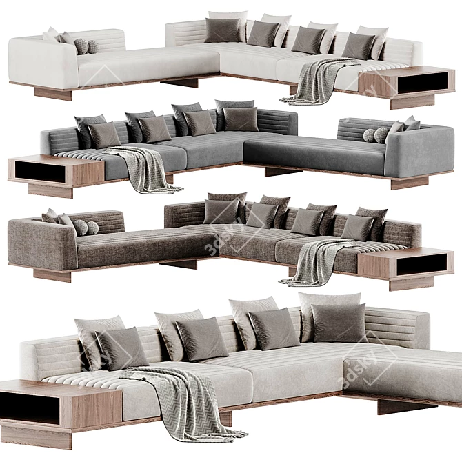 Modern Minotti Roger Sofa Design 3D model image 1