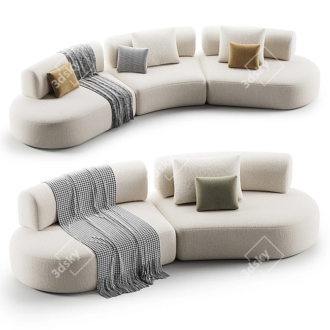 Modern Bon Bon Sofa Collection 3D model image 4