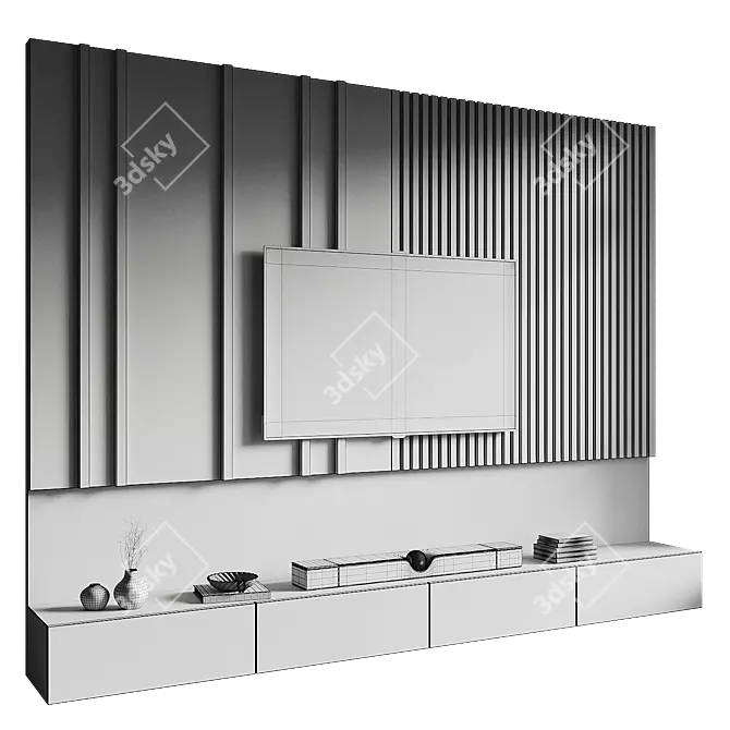 Sleek TV Wall Mount 206 3D model image 4