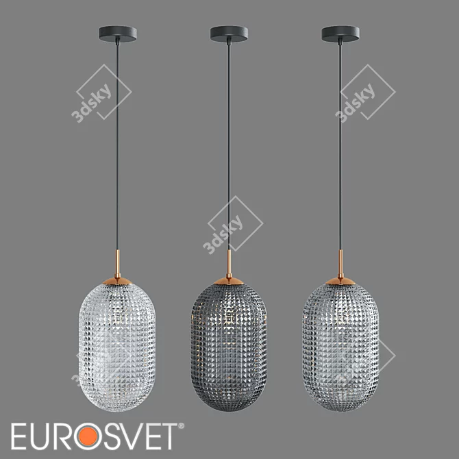 Gem Glass Pendant Light Eurosvet 3D model image 1