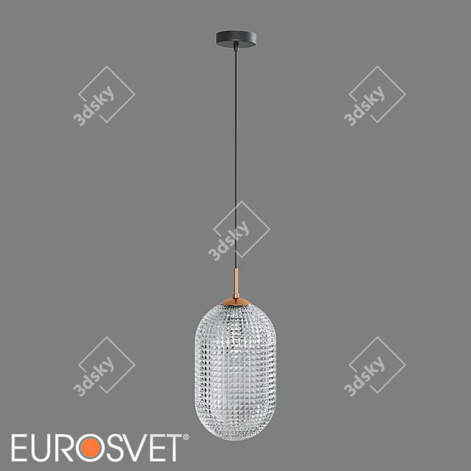 Gem Glass Pendant Light Eurosvet 3D model image 4