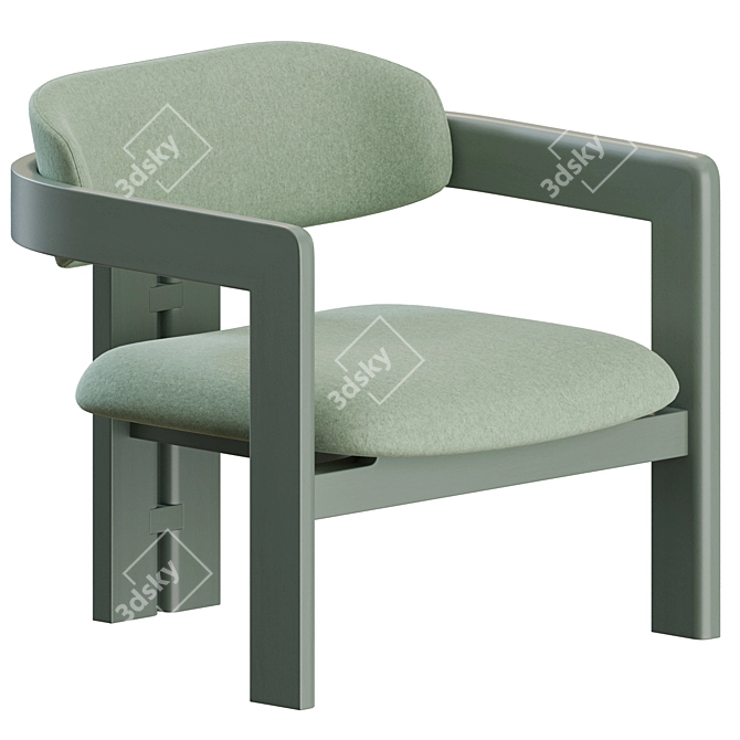 0417 Armchair: Elegant Contemporary Design 3D model image 2