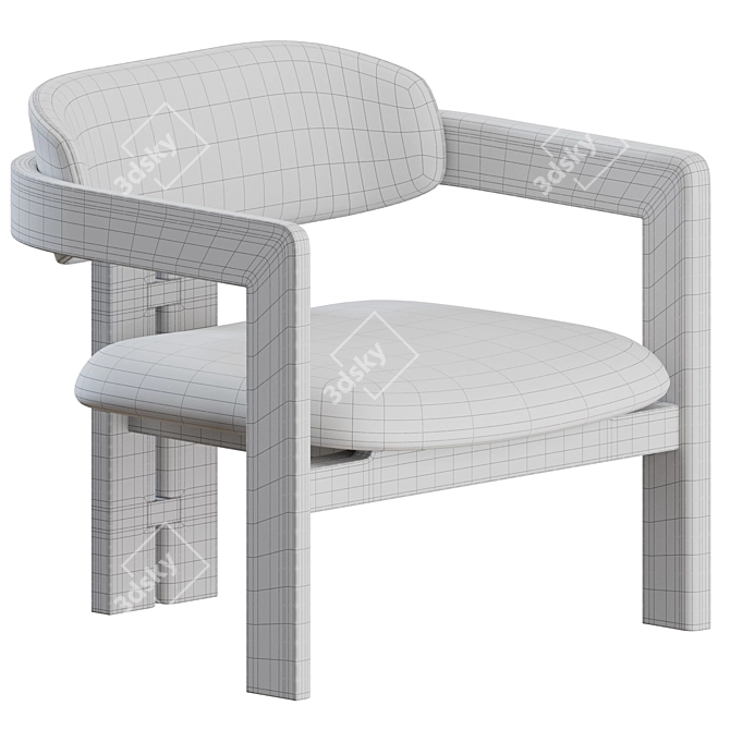 0417 Armchair: Elegant Contemporary Design 3D model image 5