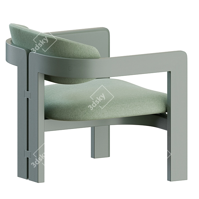 0417 Armchair: Elegant Contemporary Design 3D model image 6