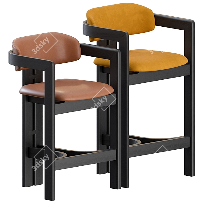 Modern Stool and Counter Set 3D model image 6