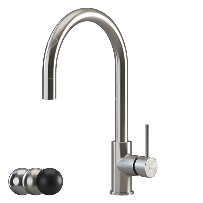 Sleek Venice Goose Neck Faucet 3D model image 2