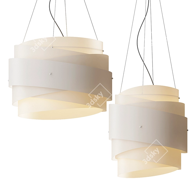 Sleek Bea Suspension Pendant 3D model image 2