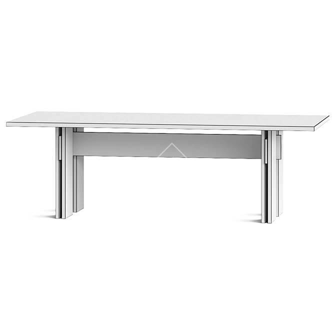 The description is already in English. 

Handcrafted Rectangle Dining Table 3D model image 3