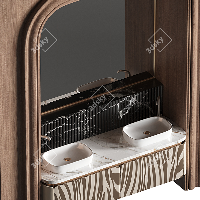 Modern Bathroom Design Set 3D model image 2