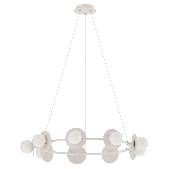 Sleek GURRA Ring Lighting Fixture 3D model image 1