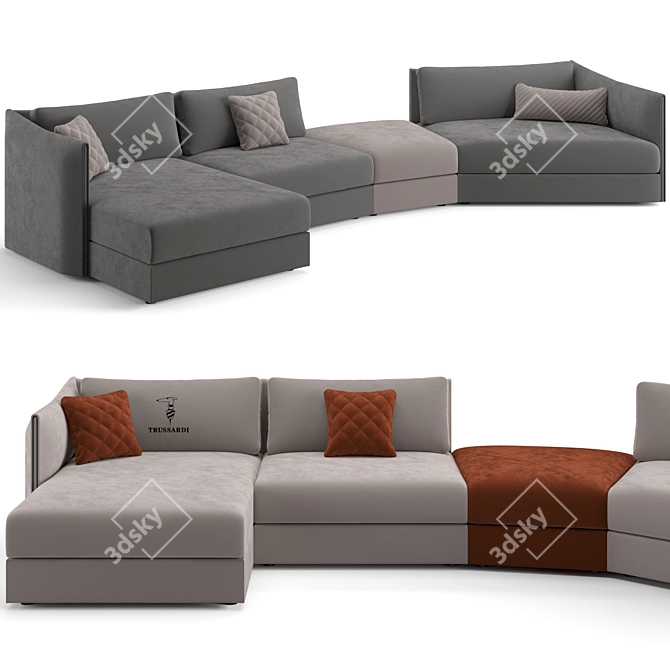 Trussardi Maryl Sofa: Luxurious Elegance 3D model image 1