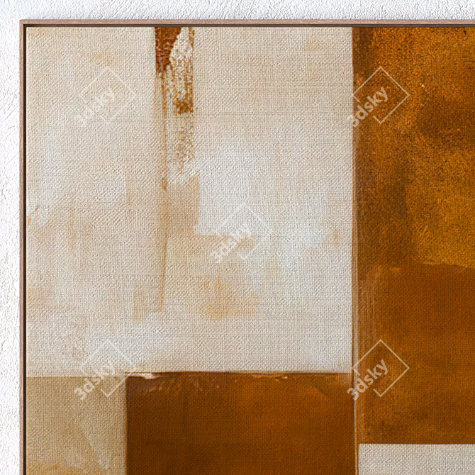 Large Framed Wall Art Textures 3D model image 2