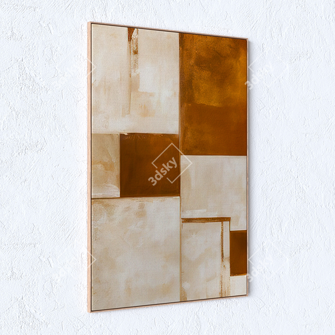 Large Framed Wall Art Textures 3D model image 4