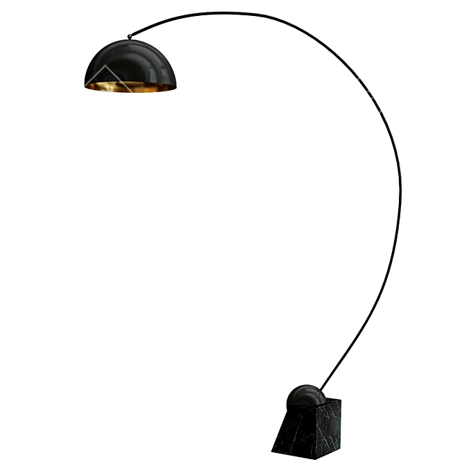 Sleek Modern Venus Arc Lamp 3D model image 2