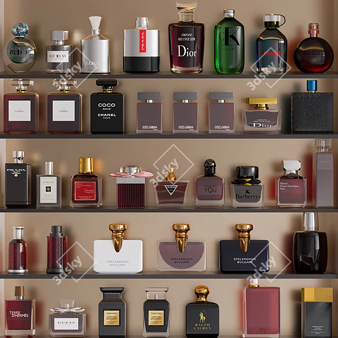 Perfume Collection Showcase Model 3D model image 6