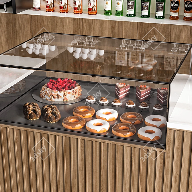 Cafe Bar Essentials Collection 3D model image 4