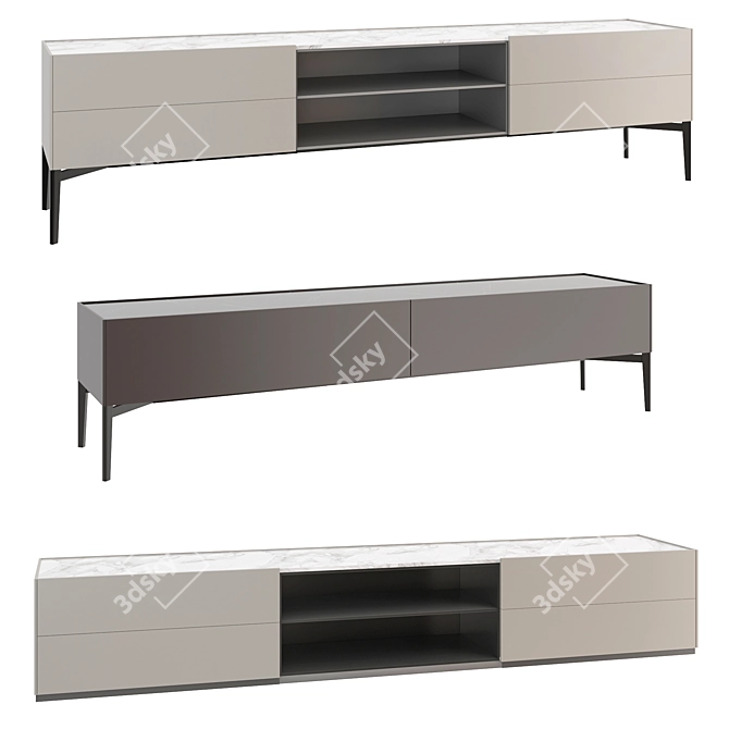  Modern Minimalist Sideboard by Poliform 3D model image 1