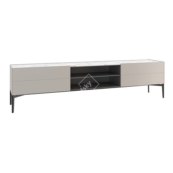  Modern Minimalist Sideboard by Poliform 3D model image 2