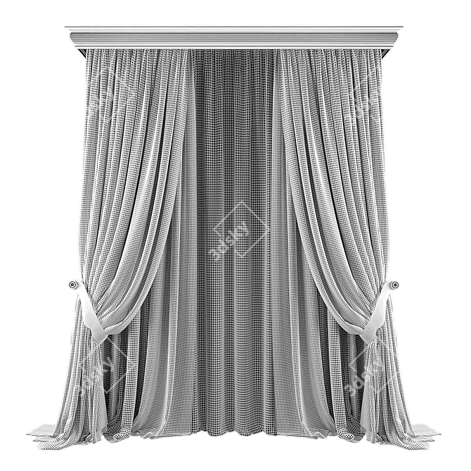  Modern Blackout Curtains Design 3D model image 2