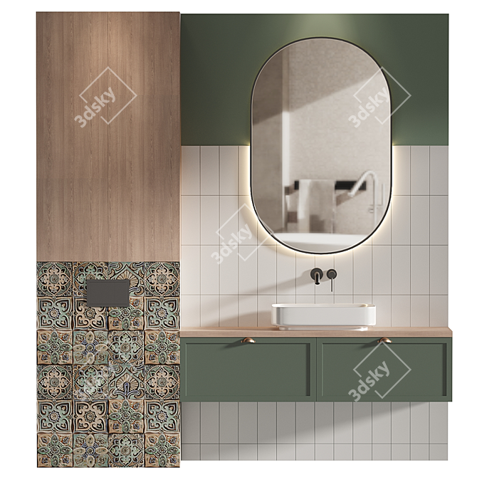 Modern Bathroom Set 2014 3D model image 1