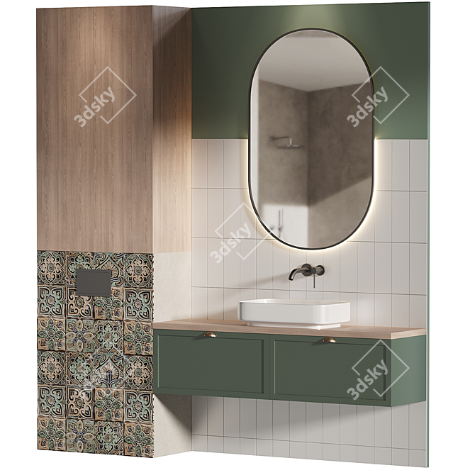 Modern Bathroom Set 2014 3D model image 2