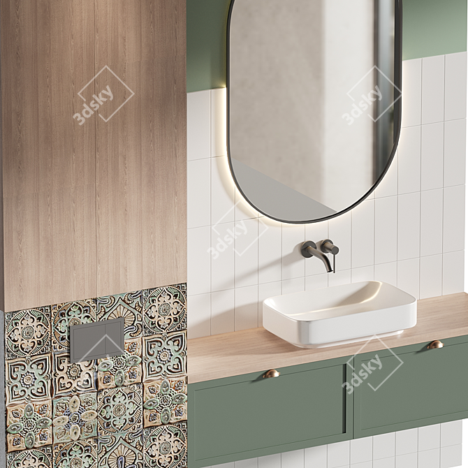 Modern Bathroom Set 2014 3D model image 3