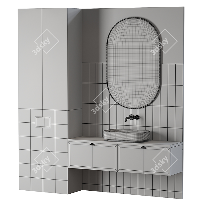 Modern Bathroom Set 2014 3D model image 4