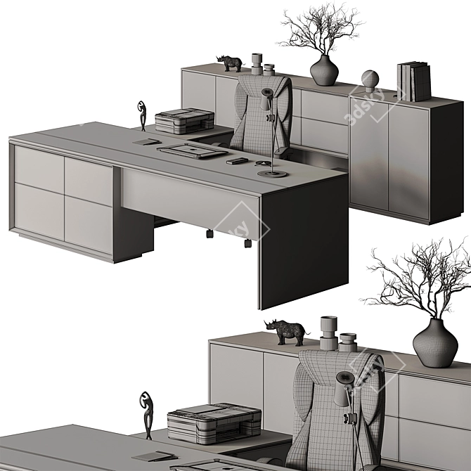 Executive Desk - Modern Office Design 3D model image 5