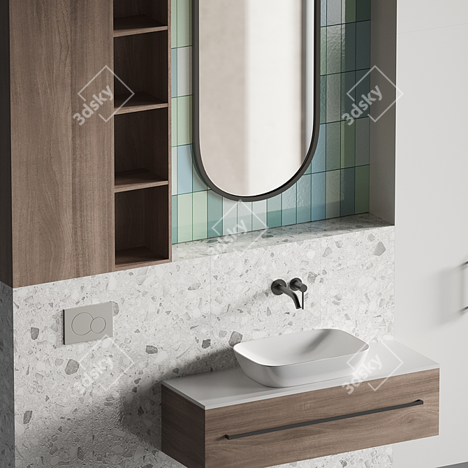 Modern Bathroom Vanity Set 2014 3D model image 3