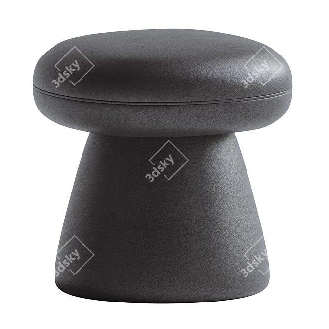 Elegant Cusco Footstool in Taupe 3D model image 1