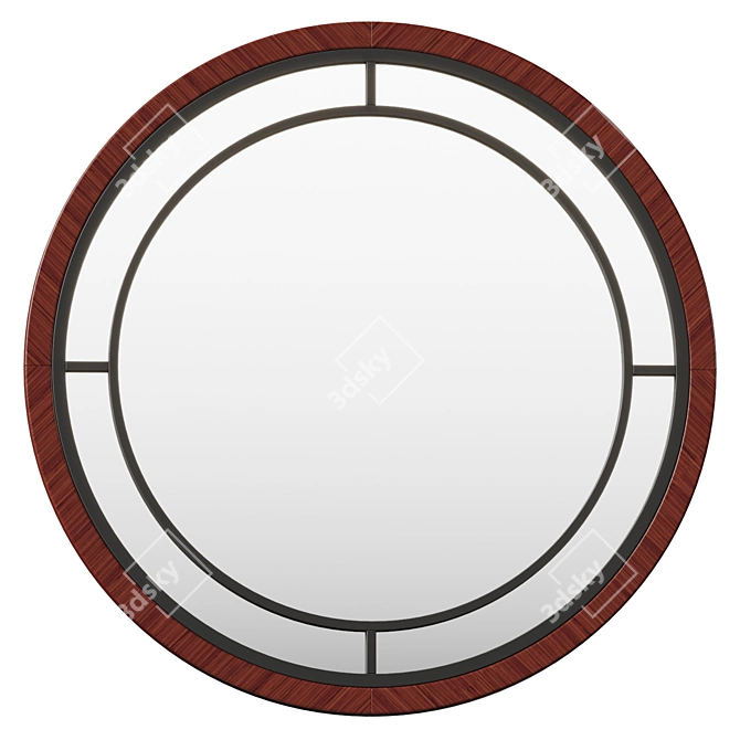 Modern Spoke Accent Mirror 3D model image 1