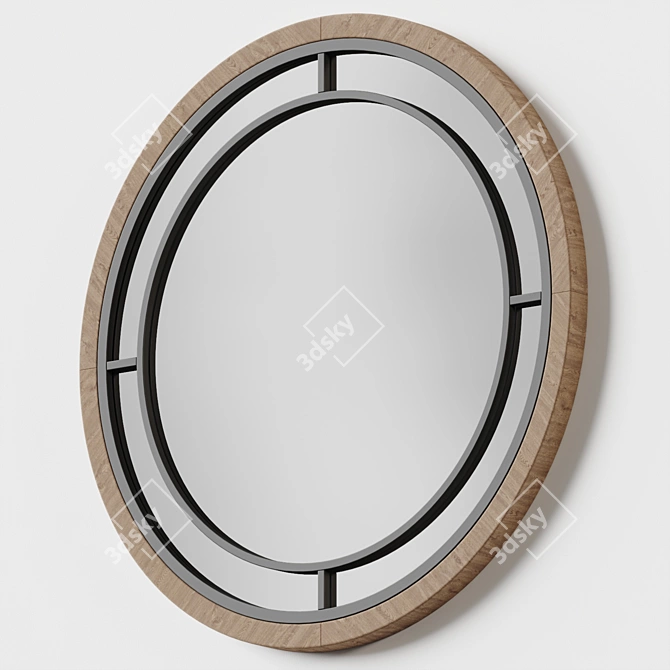 Modern Spoke Accent Mirror 3D model image 3