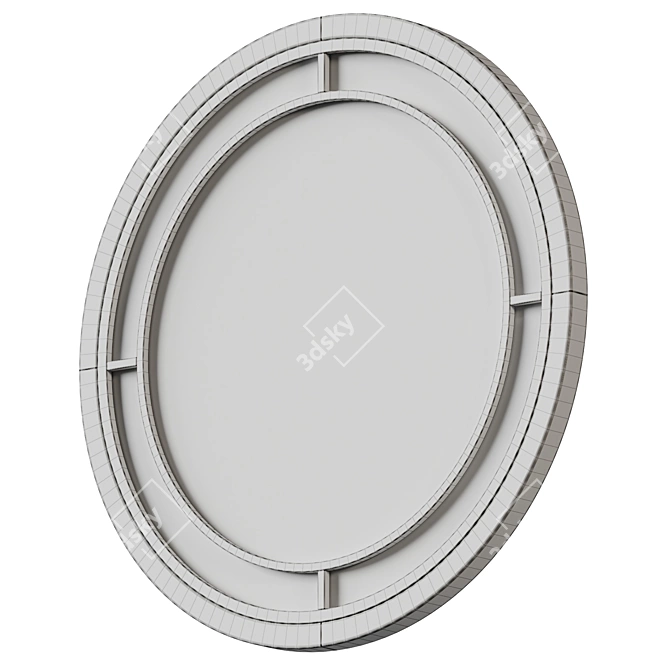 Modern Spoke Accent Mirror 3D model image 5