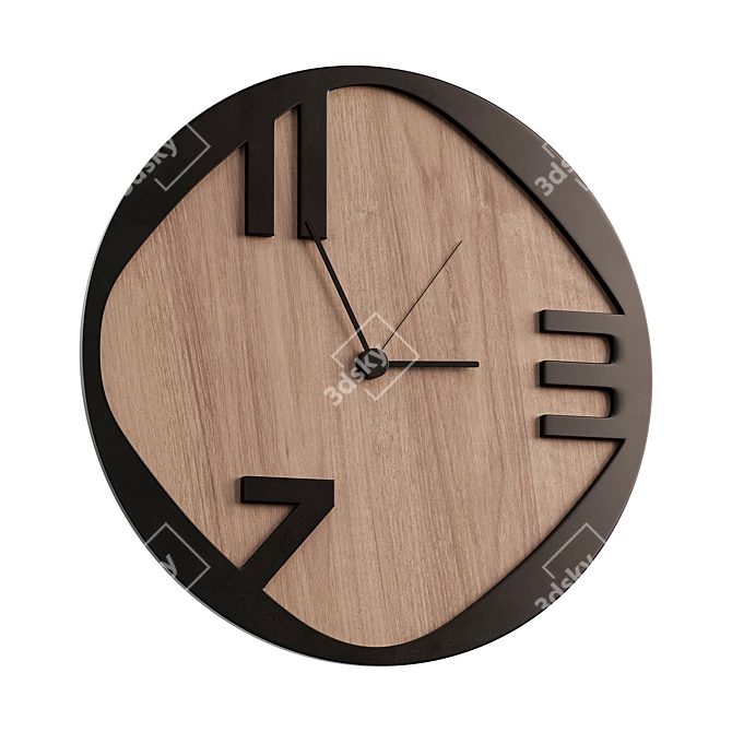 Modern Wall Clock Decor, 3D 3D model image 1